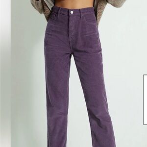 Pacsun Purple Corduroy High Waisted Straight Leg Jeans